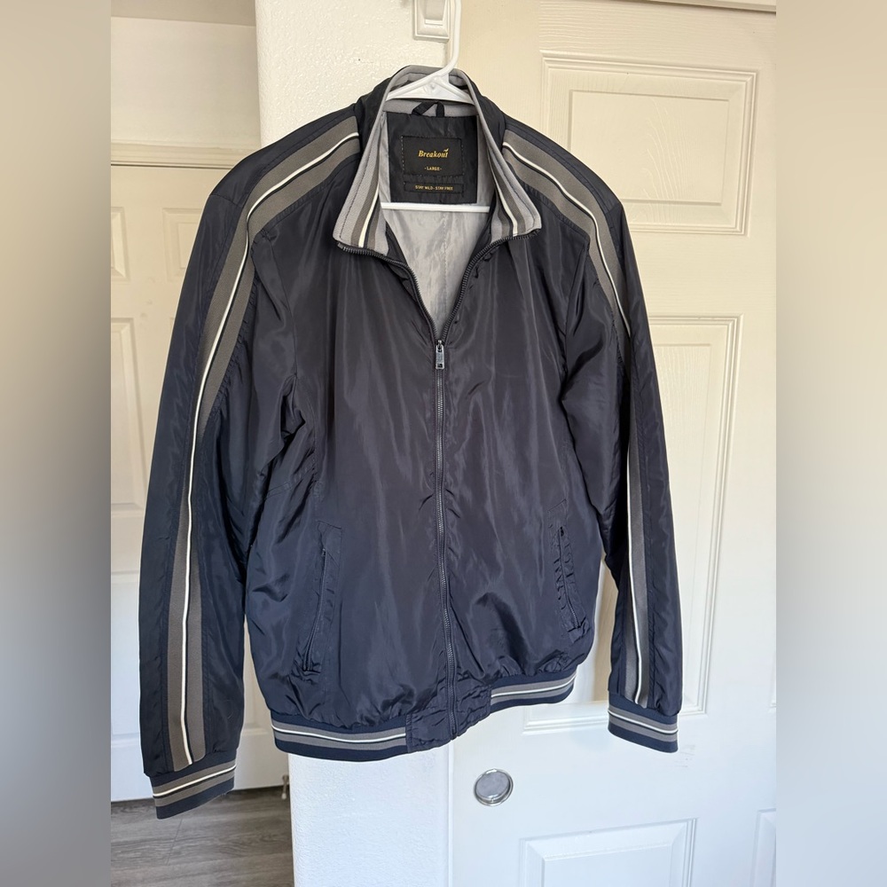Men's Gray Windbreaker Jacket